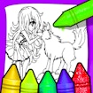 Desenhos para colorir de garota lobo de anime