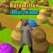 Ratomilton atravessa a estrada